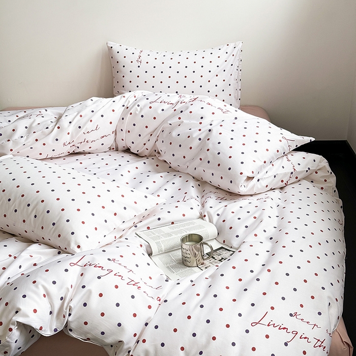 91家纺网 家纺一手货源 找家纺 窝米 2024新款13370全棉极简风四件套系列 寻光