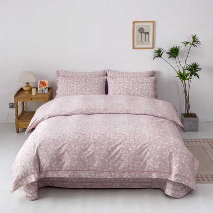 91家纺网 家纺一手货源 找家纺 （总）优乐家纺 2025新款纯棉斜纹床盖款单层被套四件套