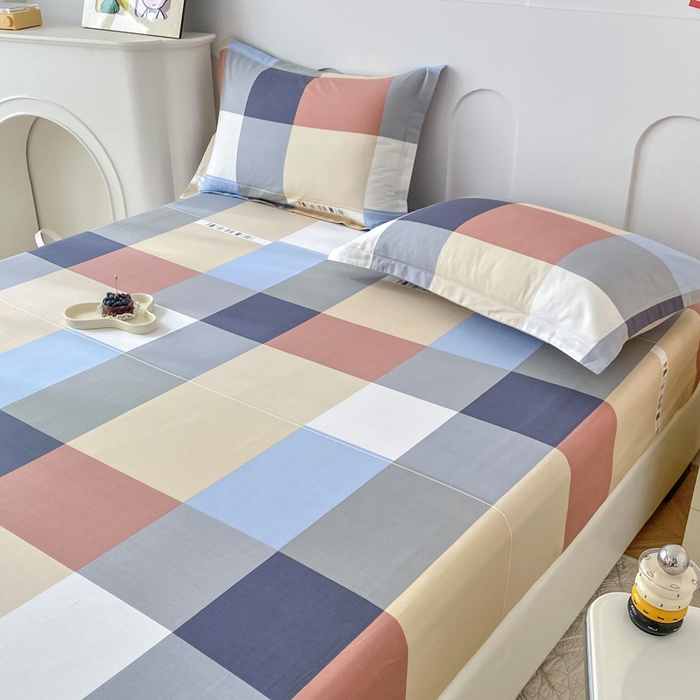 91家纺网 家纺一手货源 找家纺 帛织澜家纺 2026新款喷气12868系列纯棉印花单床笠 简伯格