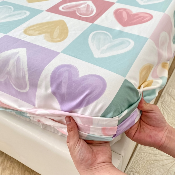 91家纺网 家纺一手货源 找家纺 帛织澜家纺 2025新款喷气12868系列纯棉印花单床笠 星星点灯