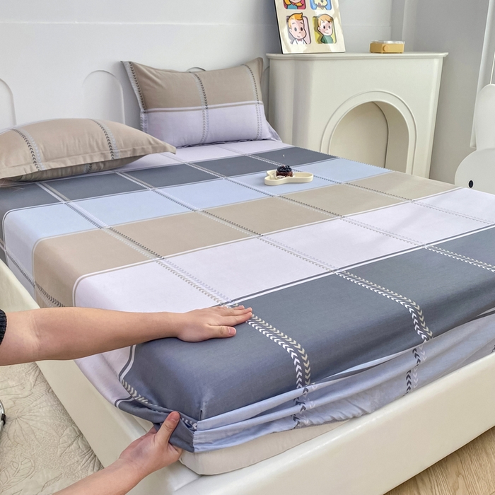 91家纺网 家纺一手货源 找家纺 帛织澜家纺 2025新款喷气12868系列纯棉印花单床笠 奇幻曲