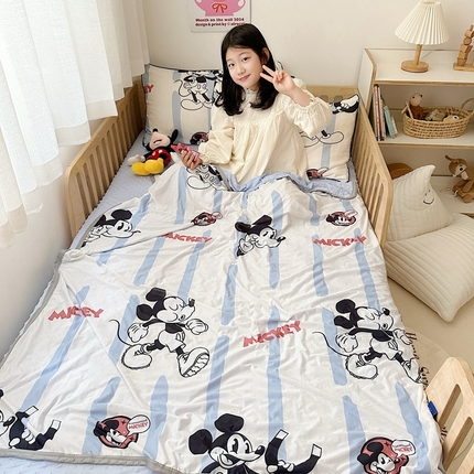 91家纺网 家纺一手货源 找家纺 （总）大彩 2024新款A类凉感丝迪士尼小凉皮豆豆盖毯