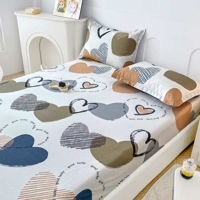 91家纺网 家纺一手货源 找家纺 帛织澜家纺 2025新款喷气12868系列纯棉印花单床笠 卡布奇诺