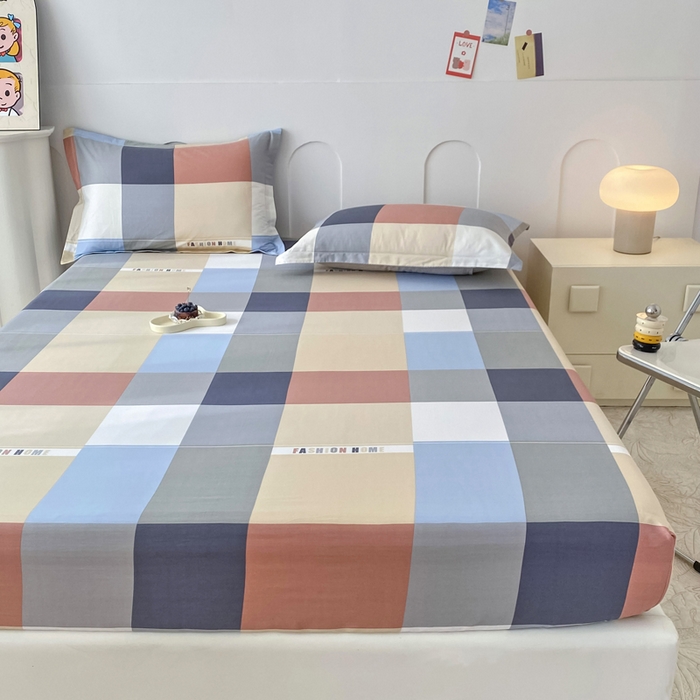 91家纺网 家纺一手货源 找家纺 帛织澜家纺 2026新款喷气12868系列纯棉印花单床笠 简伯格