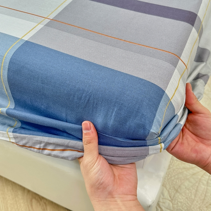 91家纺网 家纺一手货源 找家纺 帛织澜家纺 2025新款喷气12868系列纯棉印花单床笠 蒙德里