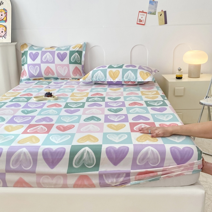 91家纺网 家纺一手货源 找家纺 帛织澜家纺 2025新款喷气12868系列纯棉印花单床笠 星星点灯