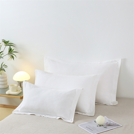 91家纺网 家纺一手货源 找家纺 （总）凌云家纺 2025新款A类全棉水洗棉单枕套反面开口信封式枕套