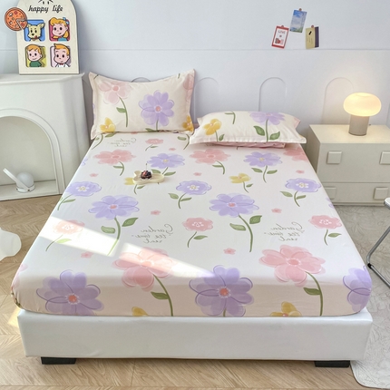 帛织澜家纺 2025新款喷气12868系列纯棉印花单床笠 惊鸿仙子