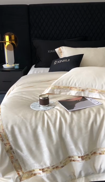 91家纺网 家纺一手货源 找家纺 （总）馨蕊2024新款100s高精密提花圣罗兰系列