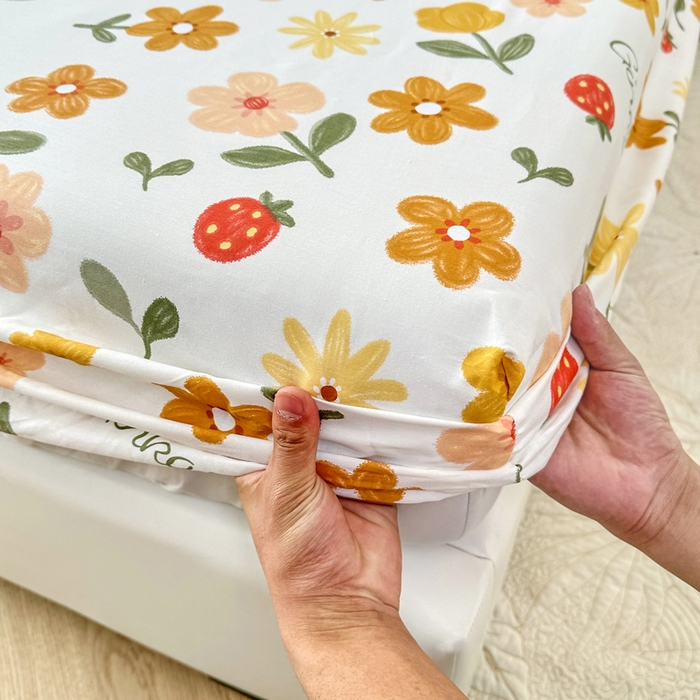 91家纺网 家纺一手货源 找家纺 帛织澜家纺 2026新款喷气12868系列纯棉印花单床笠 花期