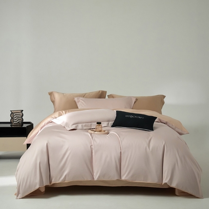 91家纺网 家纺一手货源 找家纺 （总）爱缦 2024新款80支新疆棉A类贡缎四件套-极简系列