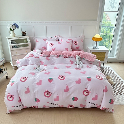 91家纺网 家纺一手货源 找家纺 （总）帛织澜家纺 2025新款喷气12868系列纯棉印花床笠四件套