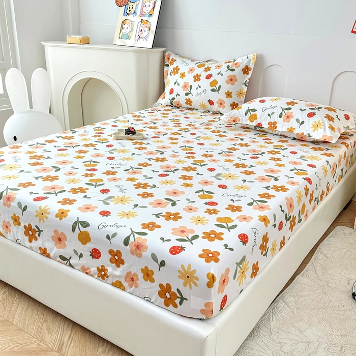 91家纺网 家纺一手货源 找家纺 帛织澜家纺 2026新款喷气12868系列纯棉印花单床笠 花期