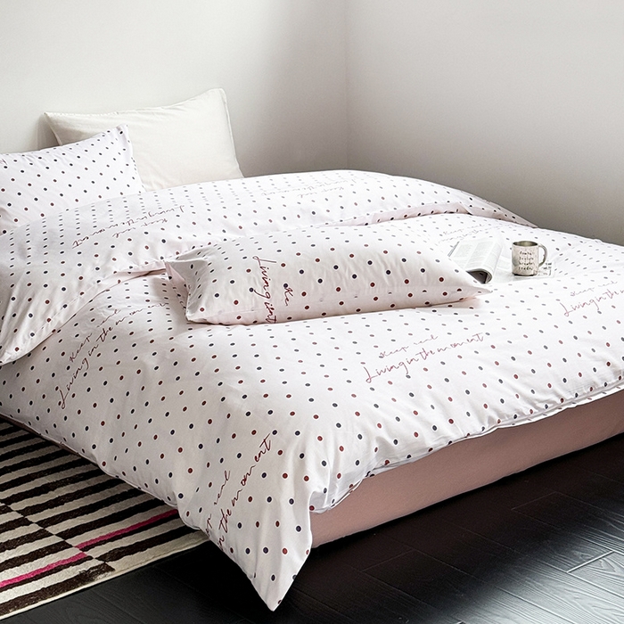 91家纺网 家纺一手货源 找家纺 窝米 2024新款13370全棉极简风四件套系列 寻光