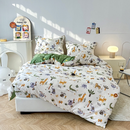 91家纺网 家纺一手货源 找家纺 （总）帛织澜家纺 2025新款喷气12868系列纯棉印花床笠四件套