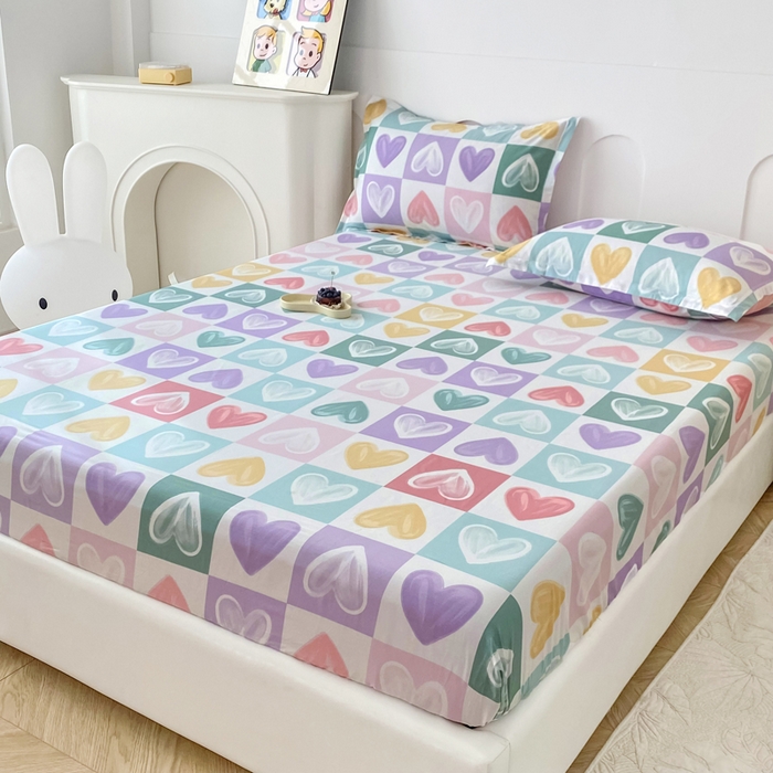 91家纺网 家纺一手货源 找家纺 帛织澜家纺 2025新款喷气12868系列纯棉印花单床笠 星星点灯