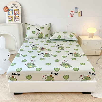 帛织澜家纺 2026新款喷气12868系列纯棉印花单床笠 呆萌宝贝