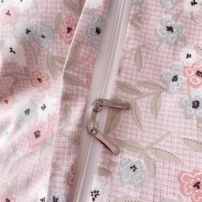 91家纺网 家纺一手货源 找家纺 优乐家纺 2025新款纯棉斜纹床盖款单层被套四件套 花语