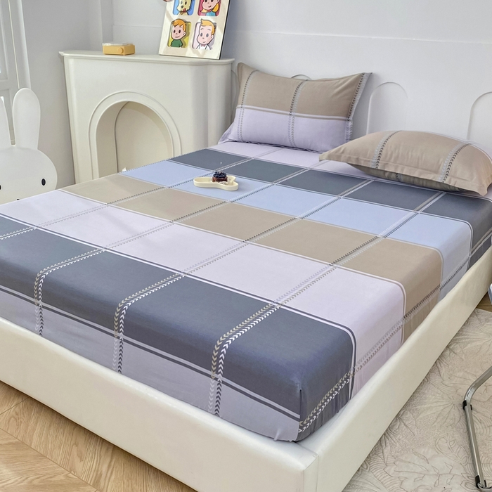 91家纺网 家纺一手货源 找家纺 帛织澜家纺 2025新款喷气12868系列纯棉印花单床笠 奇幻曲