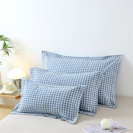 91家纺网 家纺一手货源 找家纺 （总）凌云家纺 2025新款A类全棉水洗棉单枕套反面开口信封式枕套