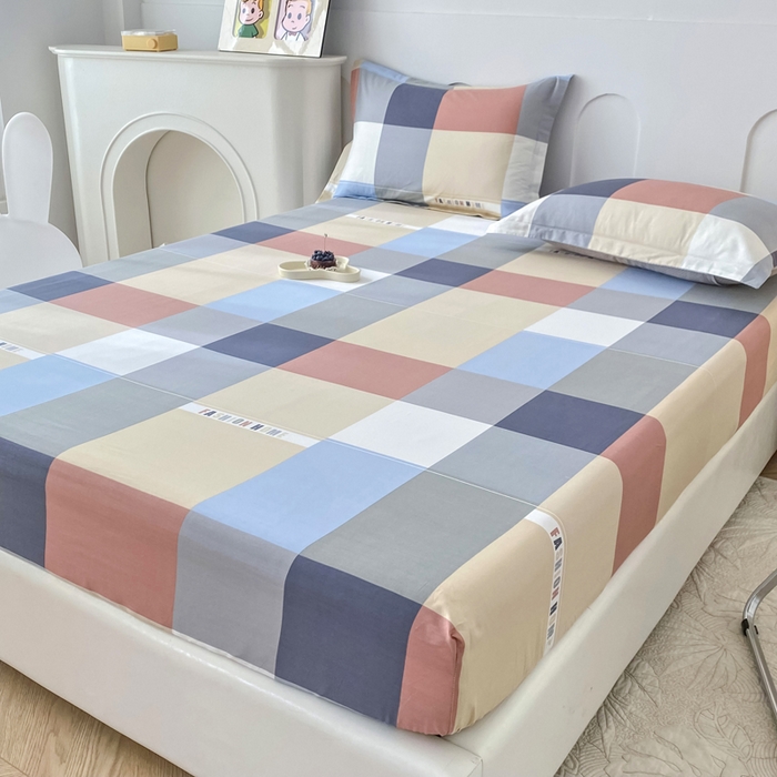 91家纺网 家纺一手货源 找家纺 帛织澜家纺 2026新款喷气12868系列纯棉印花单床笠 简伯格