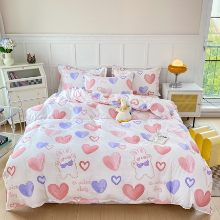 91家纺网 家纺一手货源 找家纺 （总）帛织澜家纺 2025新款喷气12868系列纯棉印花床笠四件套