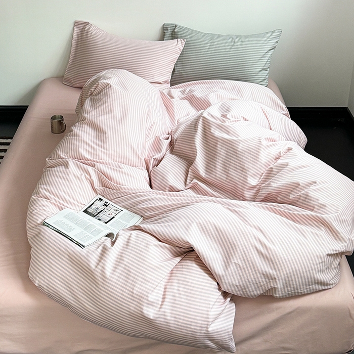 91家纺网 家纺一手货源 找家纺 （总）窝米 2024新款13370全棉极简风四件套系列