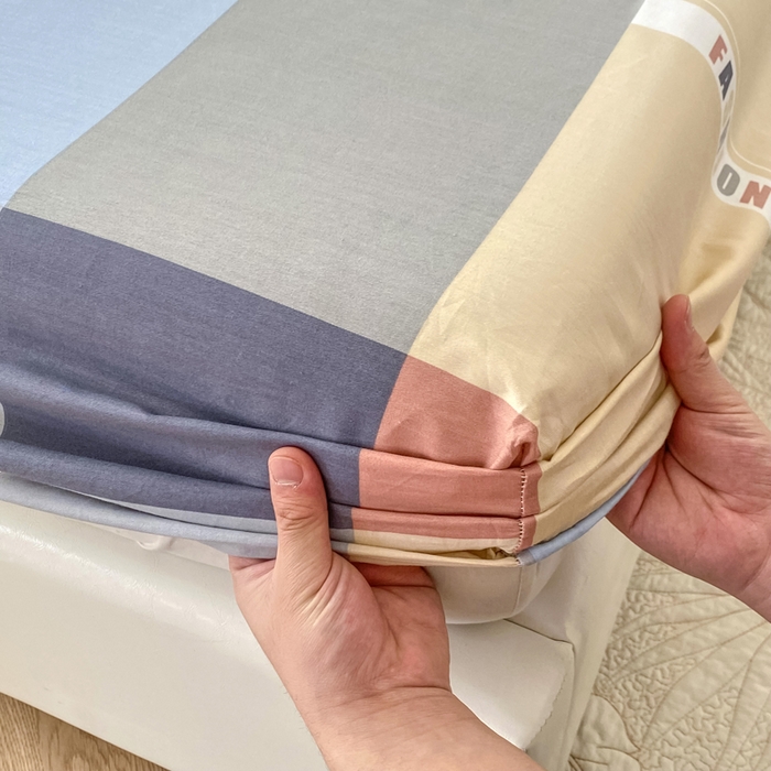 91家纺网 家纺一手货源 找家纺 帛织澜家纺 2026新款喷气12868系列纯棉印花单床笠 简伯格