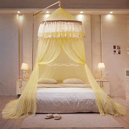 91家纺网 家纺一手货源 找家纺 （总）薇梦蚊帐2025新款天地杆圆顶吊顶蚊帐