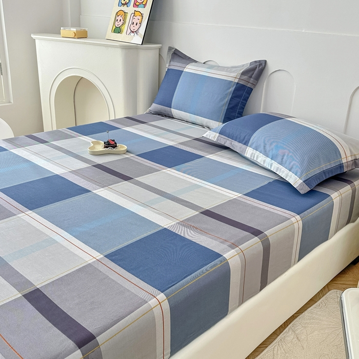 91家纺网 家纺一手货源 找家纺 帛织澜家纺 2025新款喷气12868系列纯棉印花单床笠 蒙德里