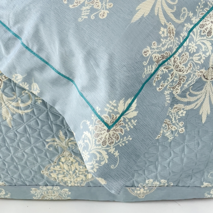 91家纺网 家纺一手货源 找家纺 优乐家纺 2025新款纯棉斜纹床盖款单层被套四件套 爱西西里