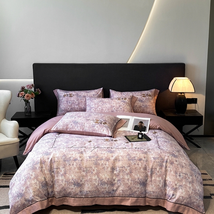 91家纺网 家纺一手货源 找家纺 （总）2024新款轻奢复古风阳绒磨毛雅棉刺绣系列四件套