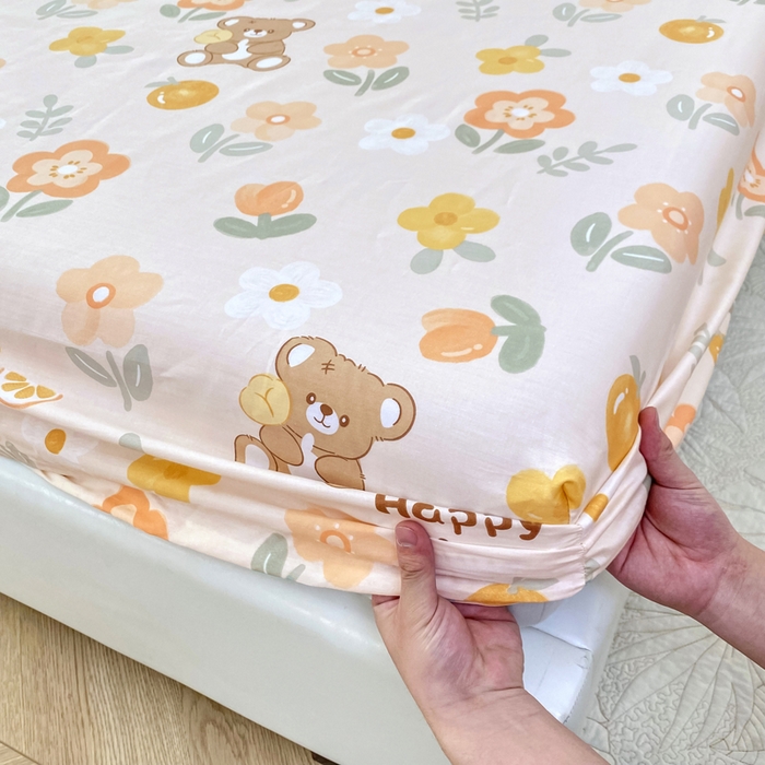 91家纺网 家纺一手货源 找家纺 帛织澜家纺 2025新款喷气12868系列纯棉印花单床笠 秋日森林