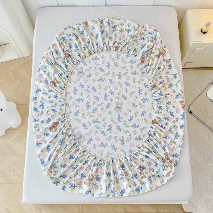 91家纺网 家纺一手货源 找家纺 帛织澜家纺 2026新款喷气12868系列纯棉印花单床笠 倍暖初妆