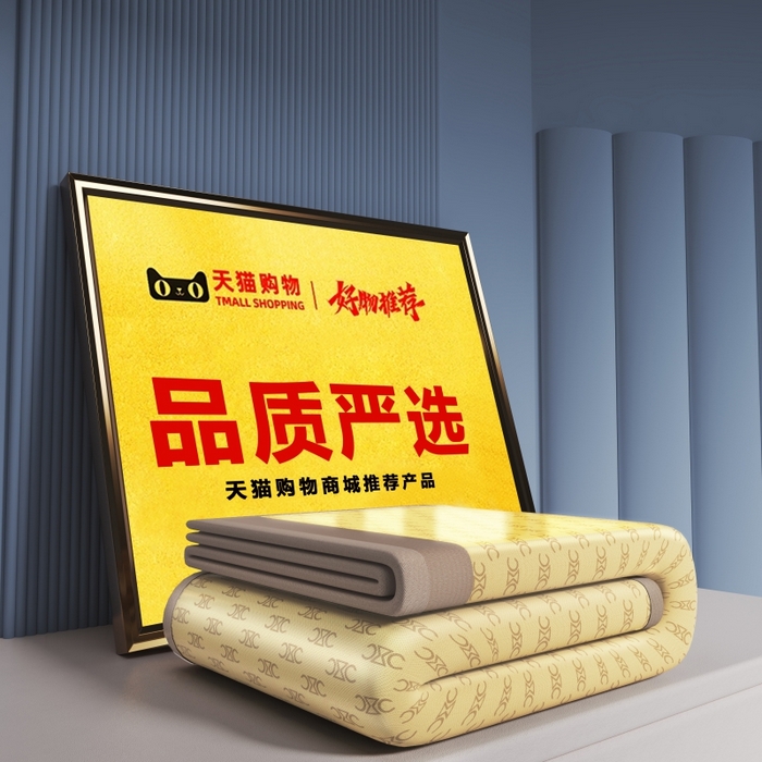 91家纺网 家纺一手货源 找家纺 卡初家居 2024新款高档提花凯瑟琳C刺绣系列冰丝席 凯瑟琳-棕