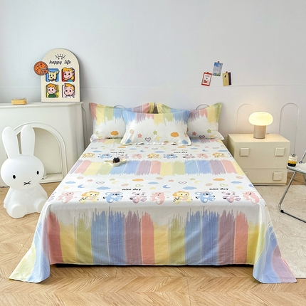 91家纺网 家纺一手货源 找家纺 （总）帛织澜家纺 2025新款12868全棉喷气印花床单单件