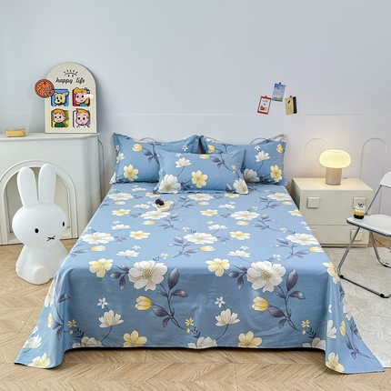 91家纺网 家纺一手货源 找家纺 （总）帛织澜家纺 2025新款12868全棉喷气印花床单单件