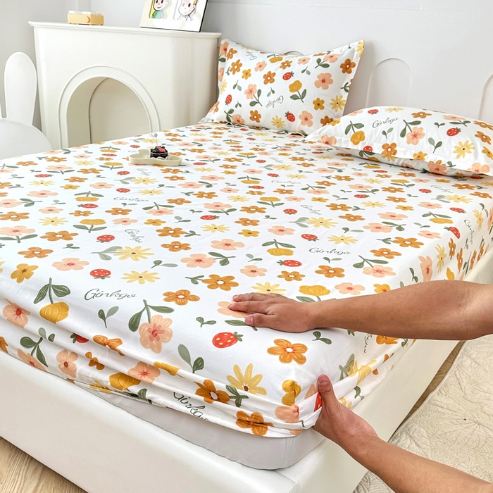 91家纺网 家纺一手货源 找家纺 帛织澜家纺 2026新款喷气12868系列纯棉印花单床笠 花期