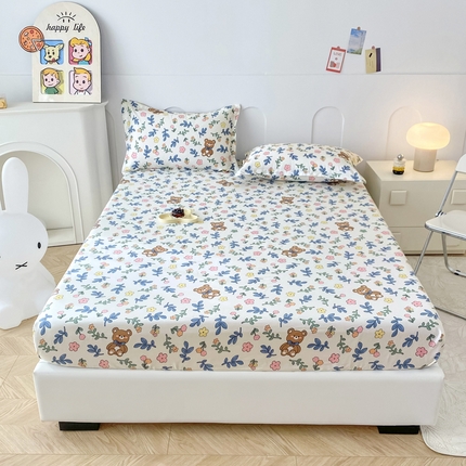 91家纺网 家纺一手货源 找家纺 （总）帛织澜家纺 2025新款喷气12868系列纯棉印花单床笠