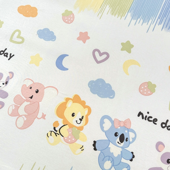 91家纺网 家纺一手货源 找家纺 帛织澜家纺 2025新款喷气12868系列纯棉印花单床笠 萌系新宠