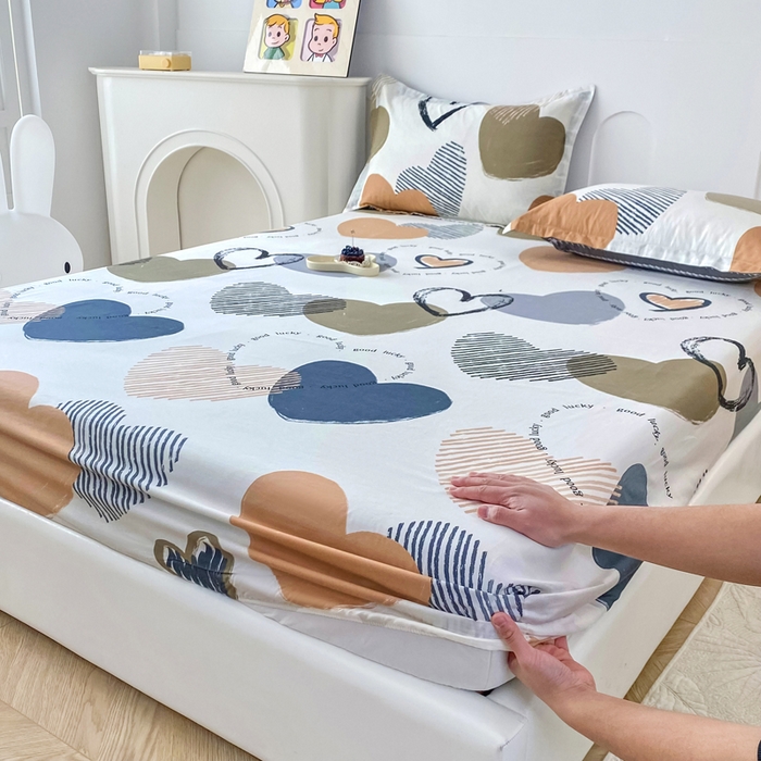 91家纺网 家纺一手货源 找家纺 帛织澜家纺 2025新款喷气12868系列纯棉印花单床笠 卡布奇诺