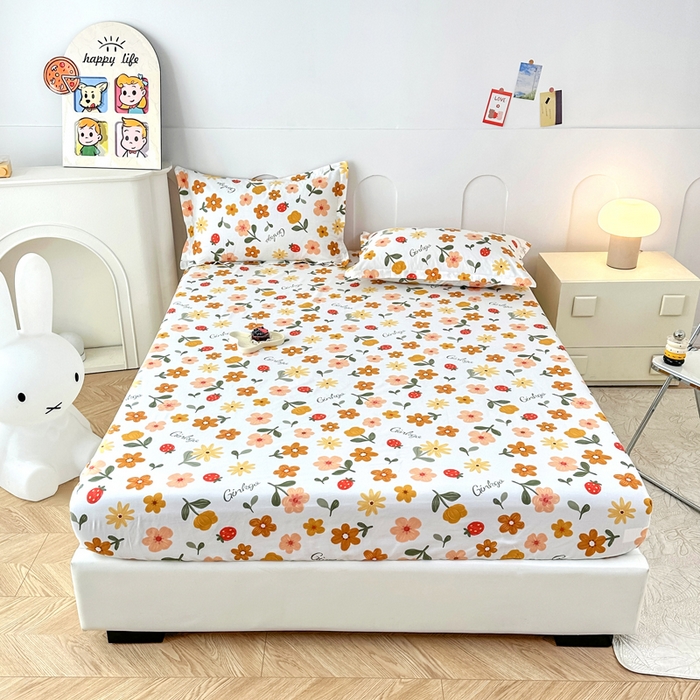 91家纺网 家纺一手货源 找家纺 帛织澜家纺 2026新款喷气12868系列纯棉印花单床笠 花期