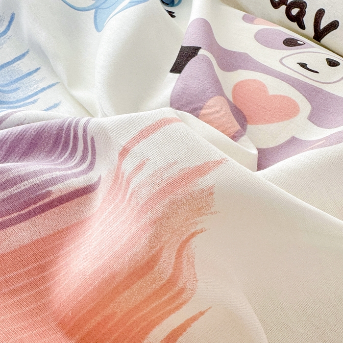 91家纺网 家纺一手货源 找家纺 帛织澜家纺 2025新款喷气12868系列纯棉印花单床笠 萌系新宠