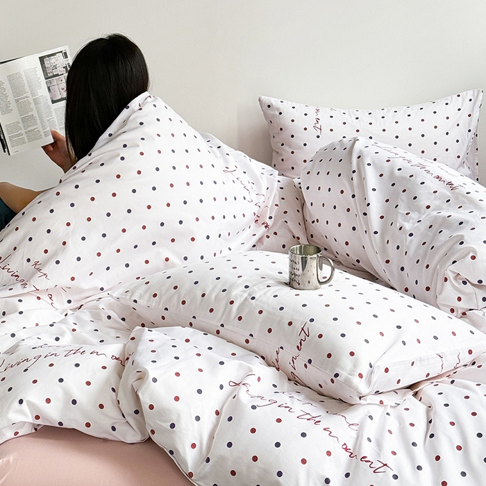 91家纺网 家纺一手货源 找家纺 窝米 2024新款13370全棉极简风四件套系列 寻光