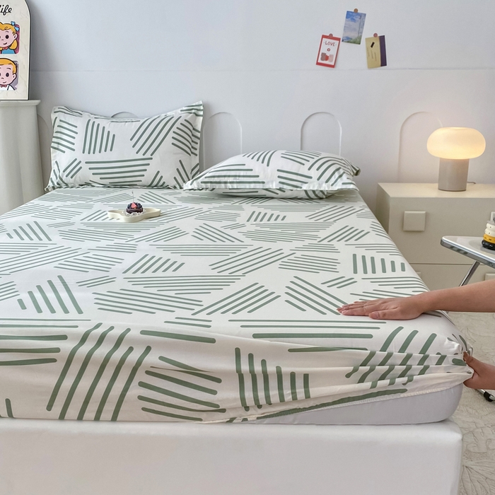 91家纺网 家纺一手货源 找家纺 帛织澜家纺 2026新款喷气12868系列纯棉印花单床笠 伯克利