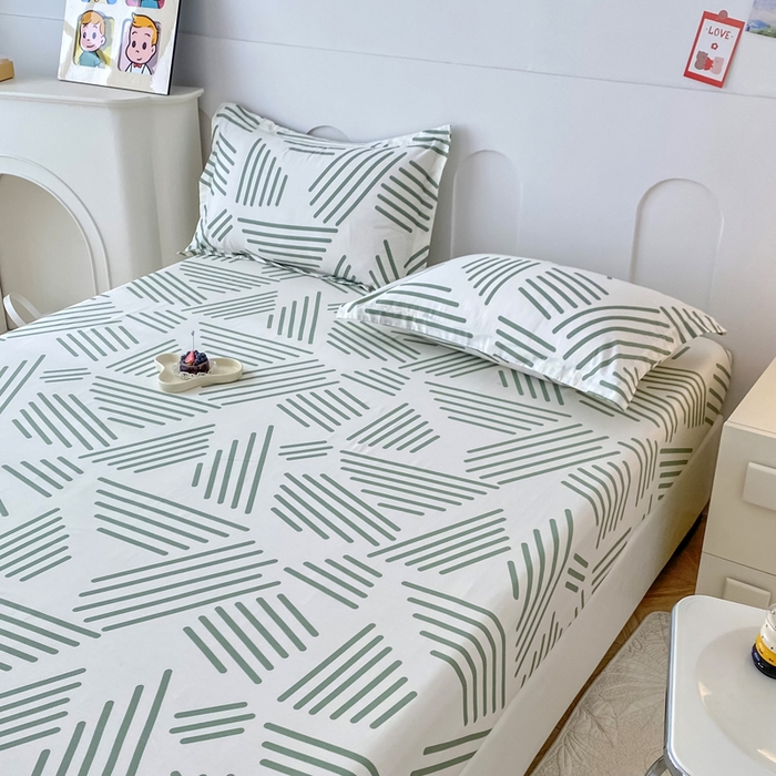 91家纺网 家纺一手货源 找家纺 帛织澜家纺 2026新款喷气12868系列纯棉印花单床笠 伯克利