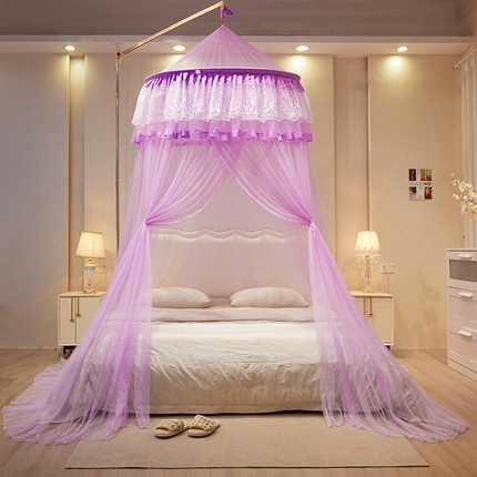 91家纺网 家纺一手货源 找家纺 （总）薇梦蚊帐2025新款天地杆圆顶吊顶蚊帐