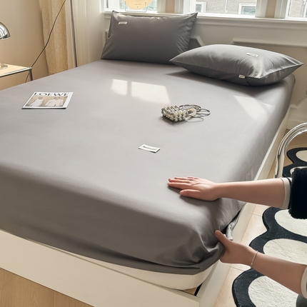 91家纺网 家纺一手货源 找家纺 （总）眠博士 2024新款全棉40支简约加厚纯色单品系列-单床笠