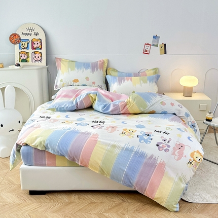 91家纺网 家纺一手货源 找家纺 （总）帛织澜家纺 2025新款喷气12868系列纯棉印花床笠四件套