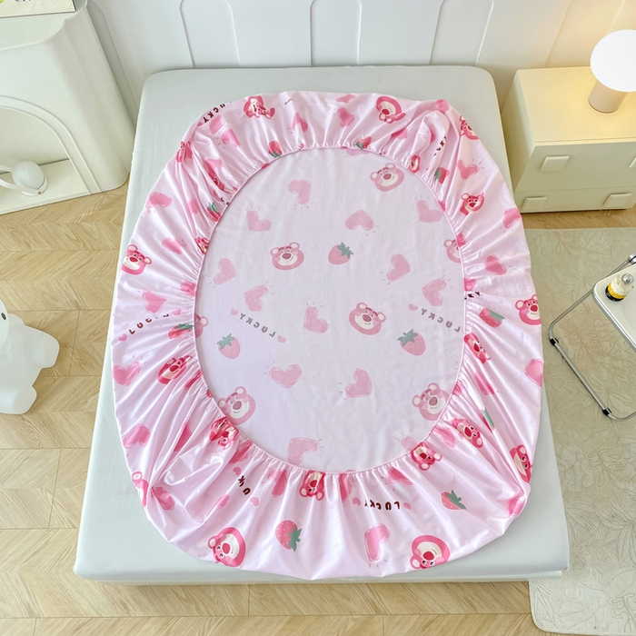 91家纺网 家纺一手货源 找家纺 帛织澜家纺 2025新款喷气12868系列纯棉印花单床笠 甜心乐园